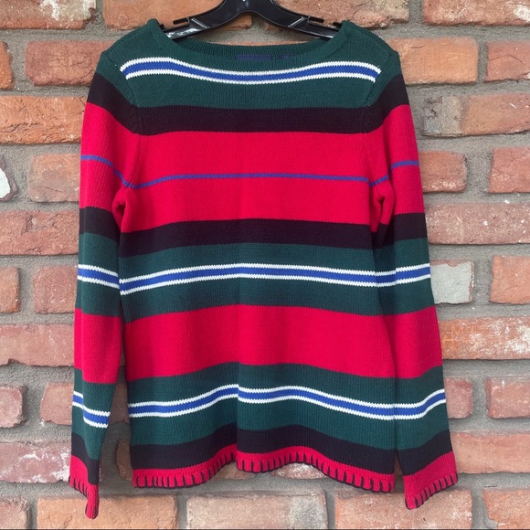Crazy Horse Striped Winter Sweater Size Small - Picture 2 of 7